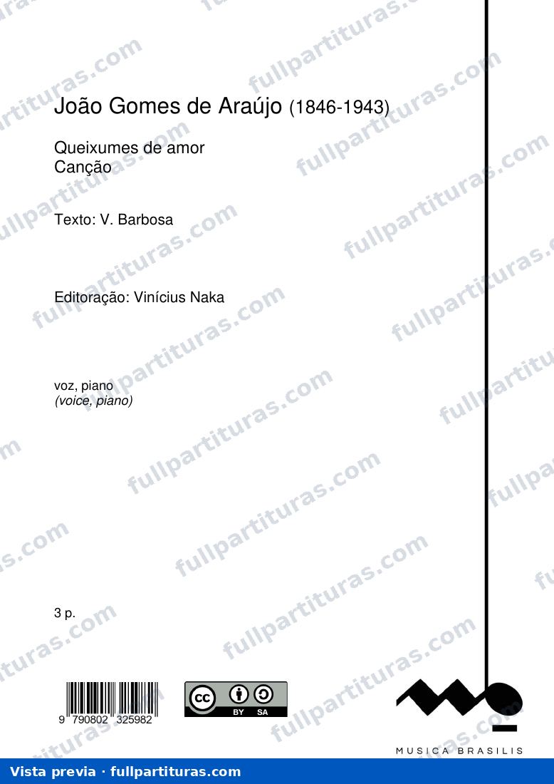Queixumes de amor — preview