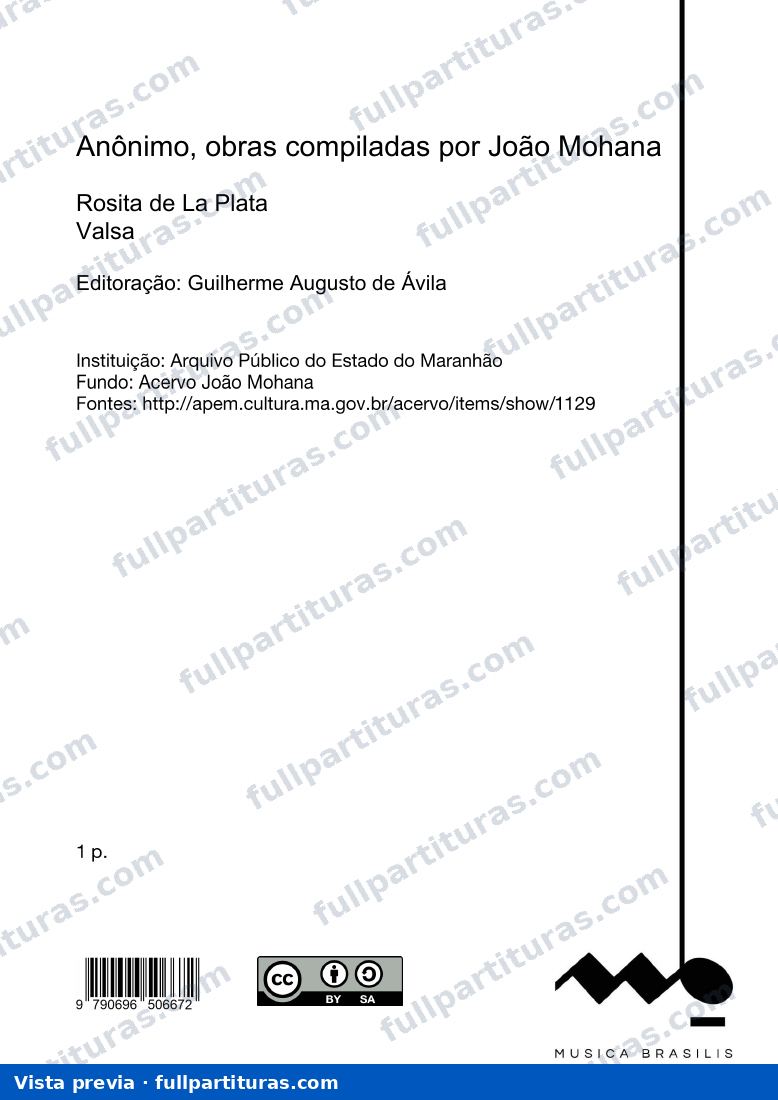 Rosita de La Plata, Anônimo — preview