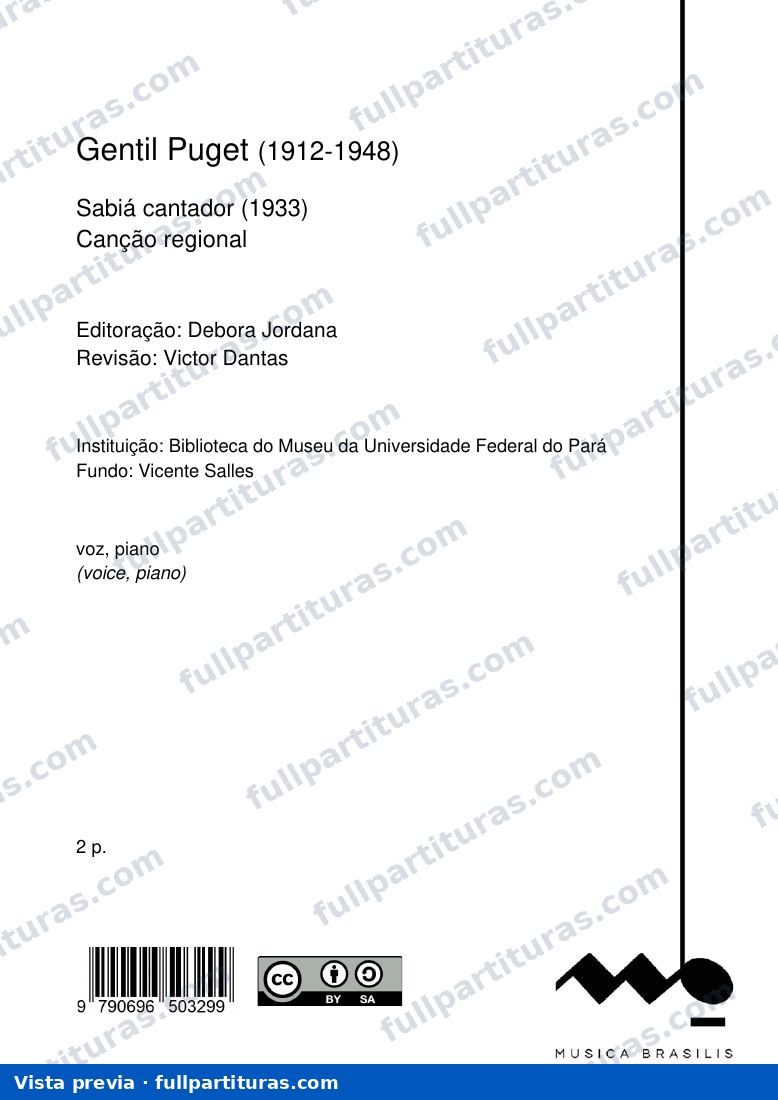 Sabiá cantador — preview