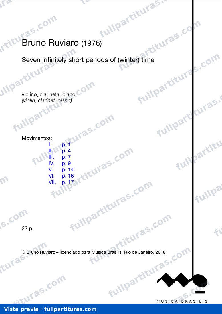 Seven infinitely short periods of (winter) time — preview
