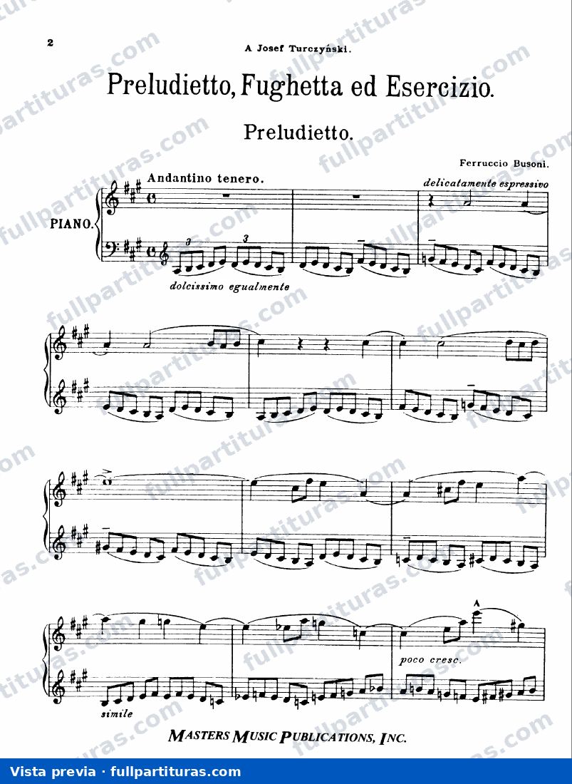 Preludietto, Fughetta ed Esercizio — preview