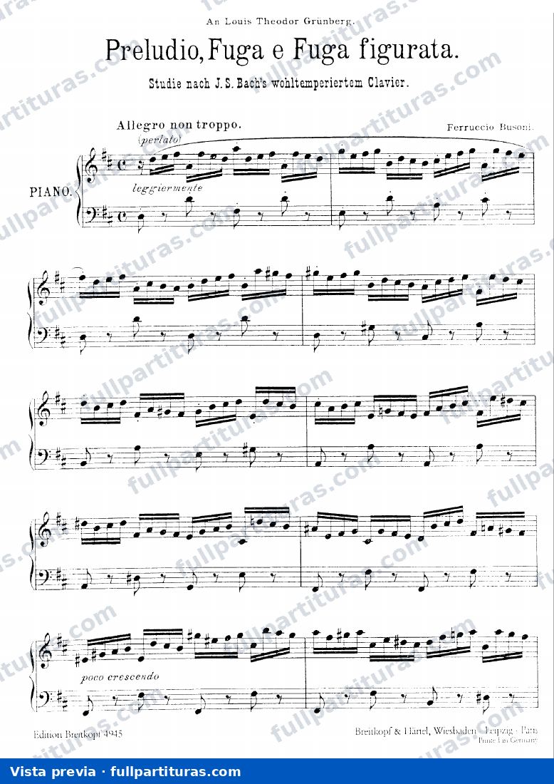 Preludio, Fuga e Fuga figurata (Studie nach Bach) — vista previa