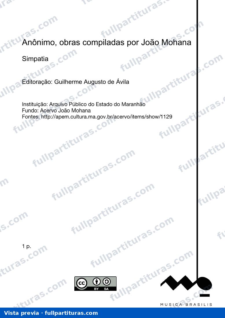 Simpatia, Anônimo — preview