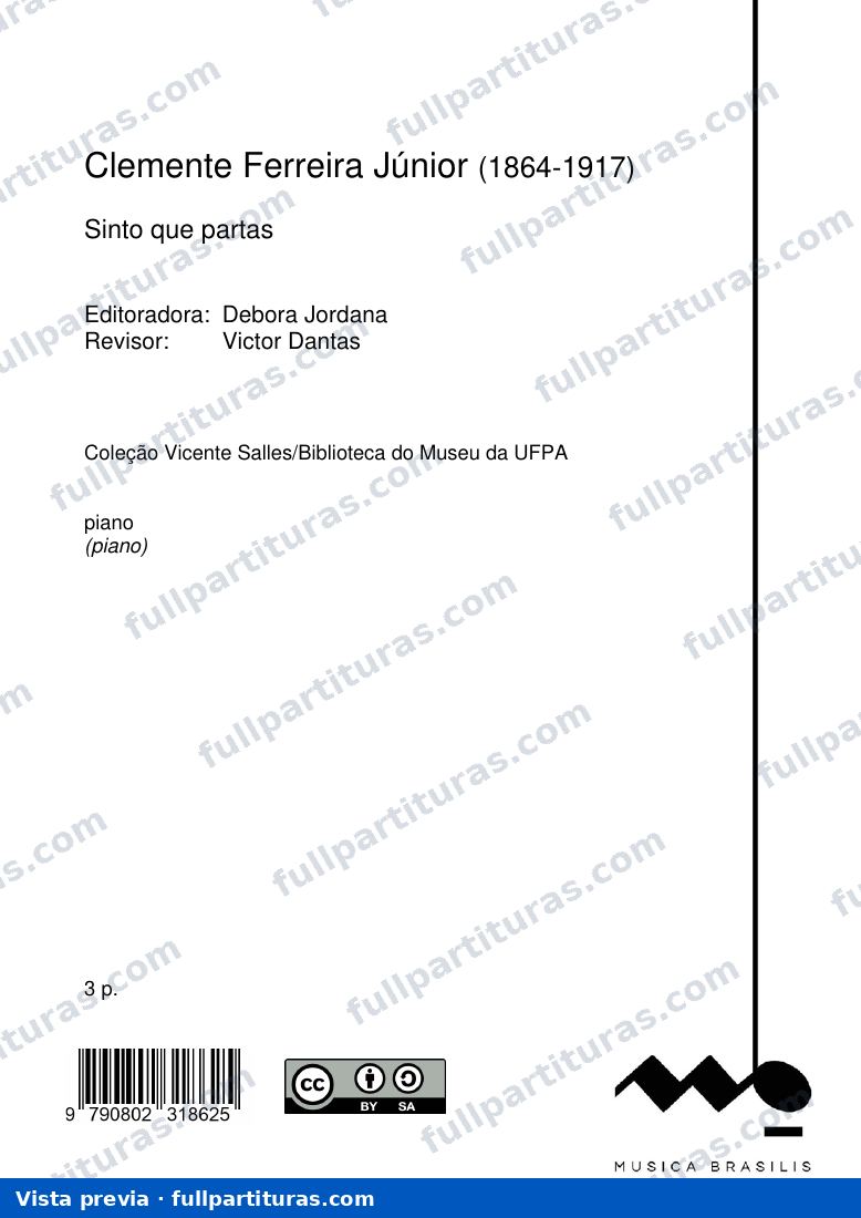 Sinto que partas — preview