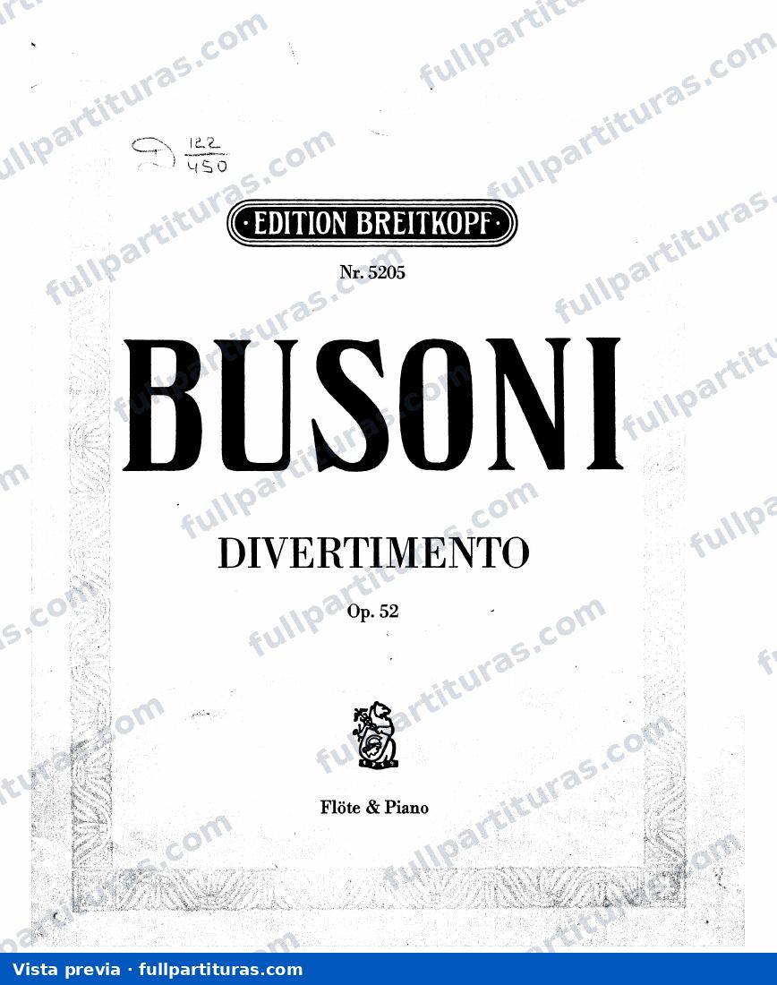 Introduzione, Capriccio (Paganinesco) e Epilogo: Divertimento, Op.52, BV 285 — preview