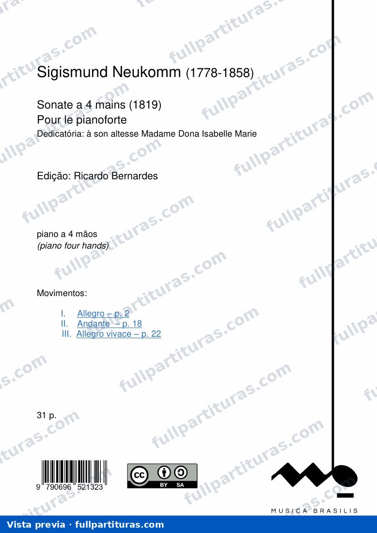 Sonate à 4 mains — preview