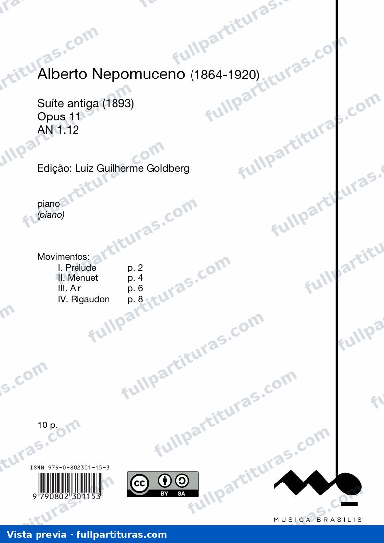 Suite antique opus 11 — preview