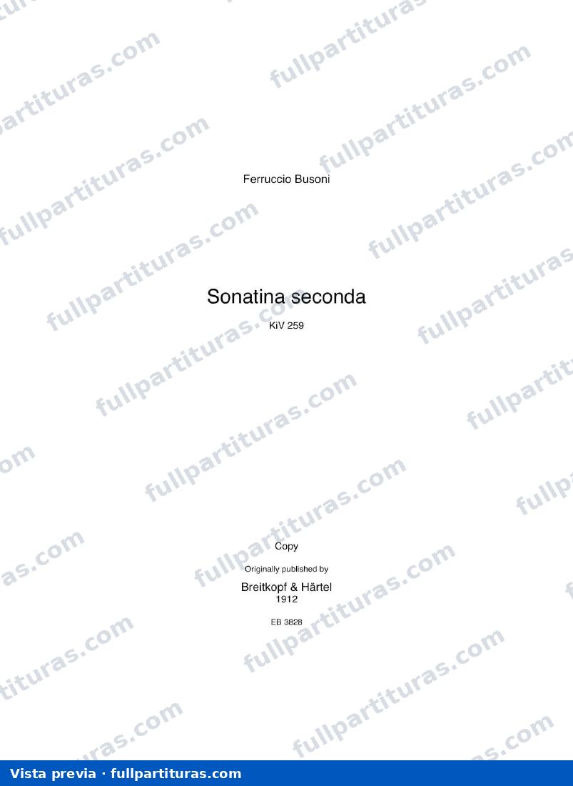 Sonatina No.2, BV 259 — preview
