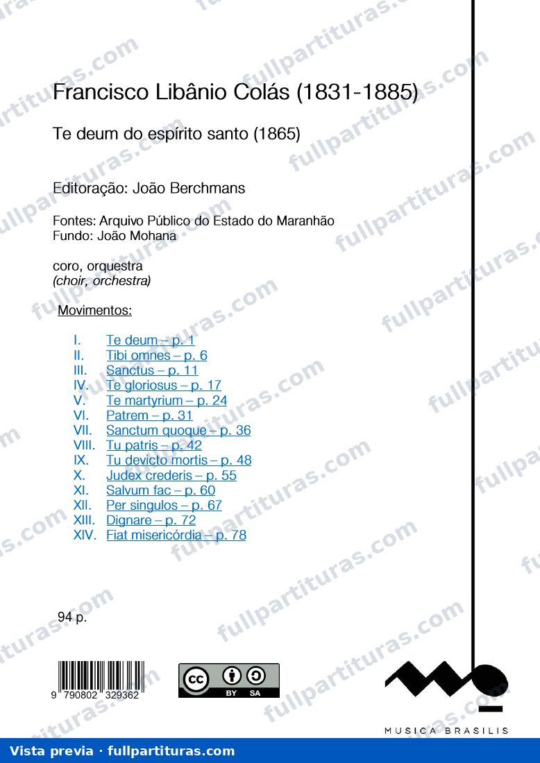Te deum do espírito santo — vista previa