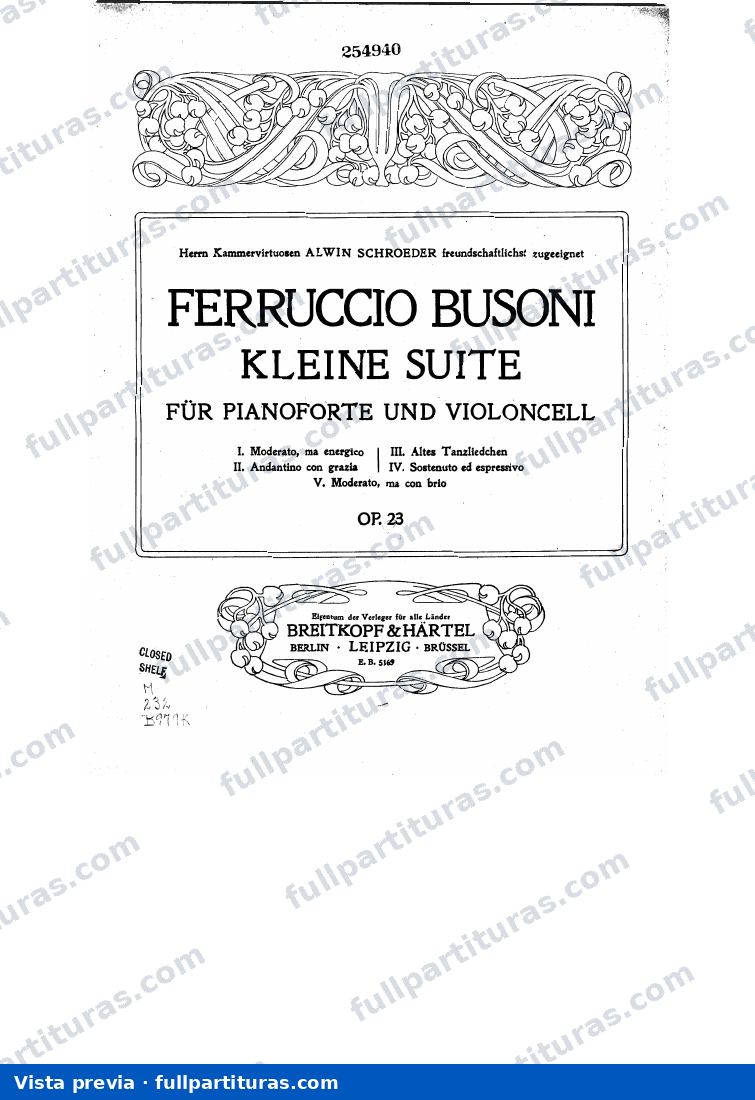 Kleine Suite, Op.23, BV 215 — preview