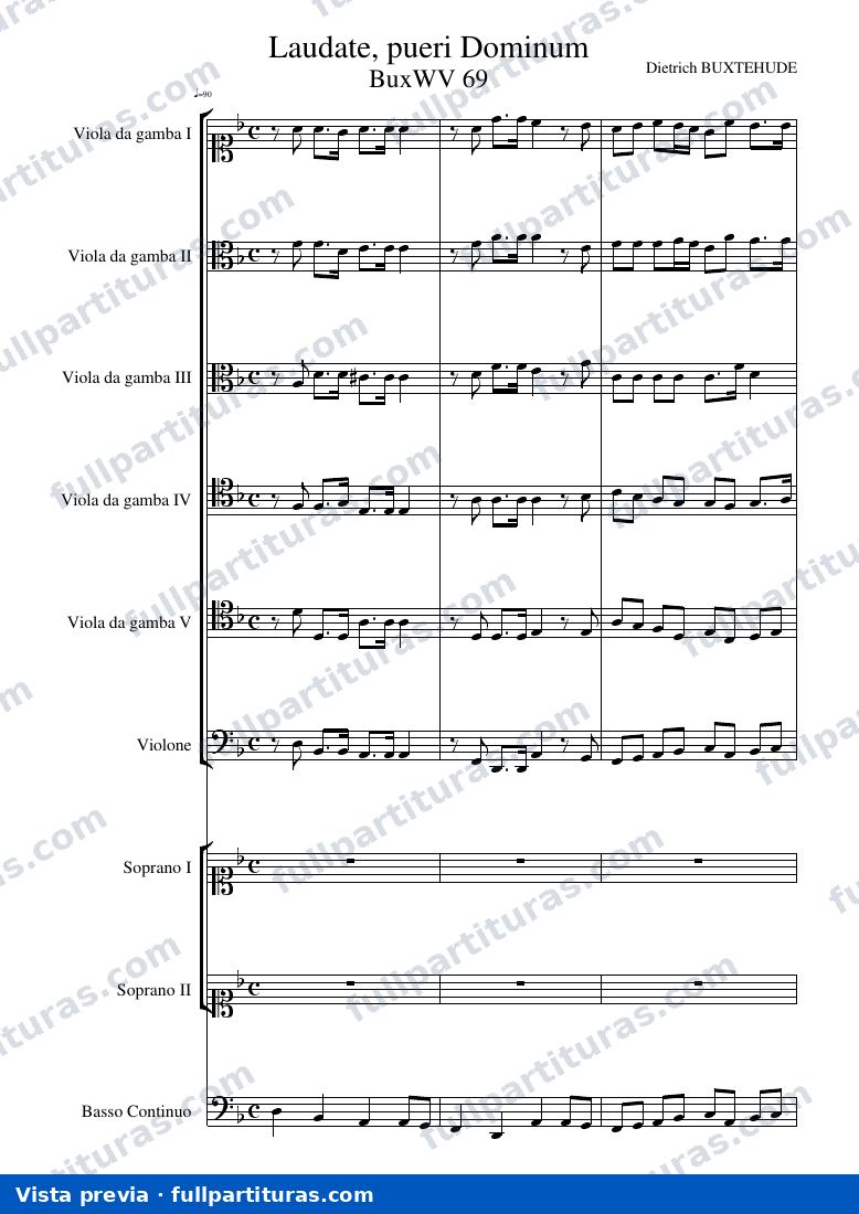 Laudate, pueri Dominum, BuxWV 69 — preview