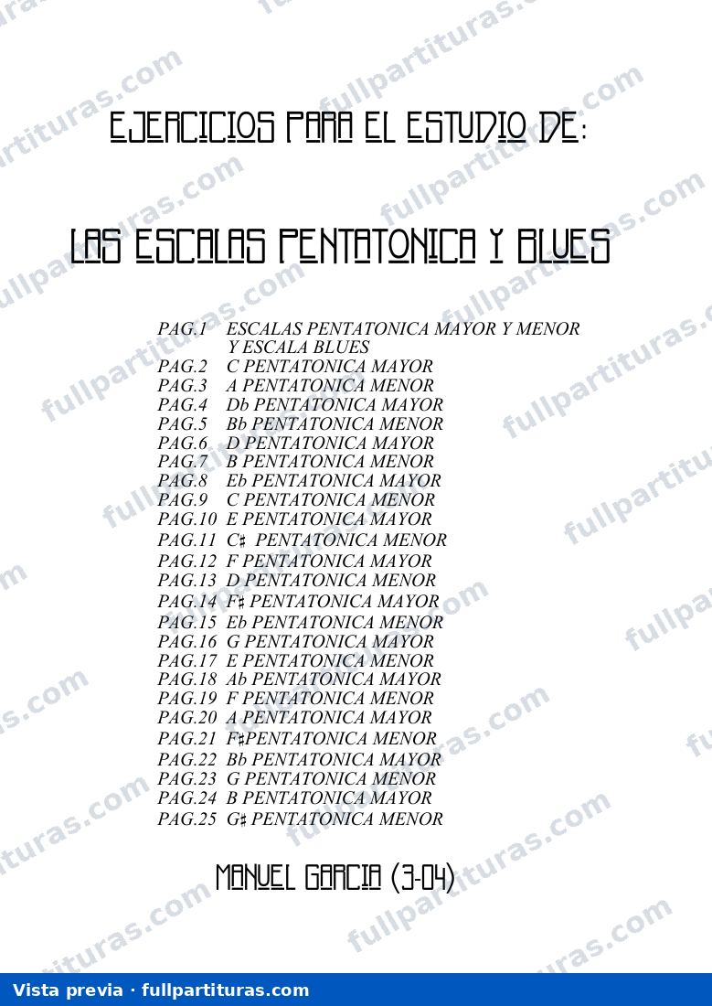 Método escalas pentatónicas y de blues — preview