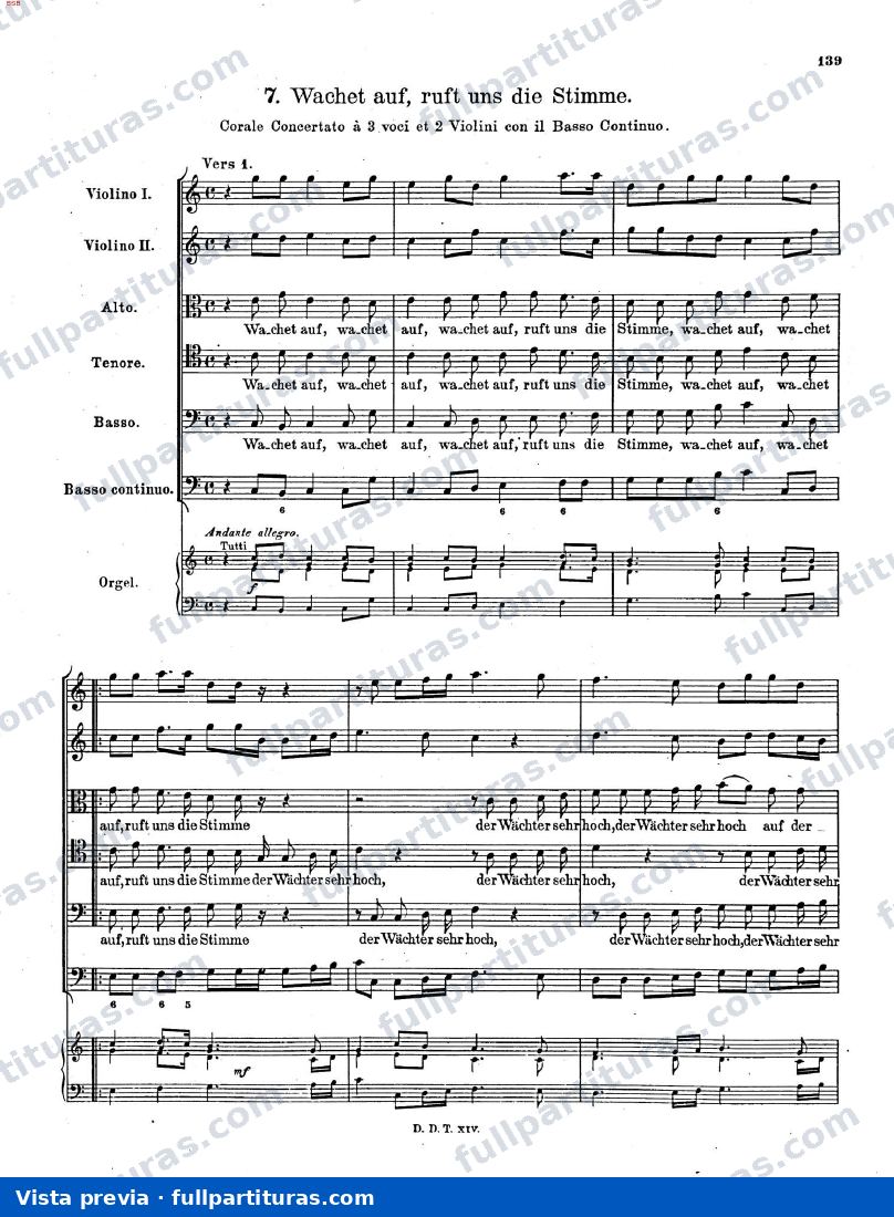 Wachet auf, ruft uns die Stimme, BuxWV 101 — preview