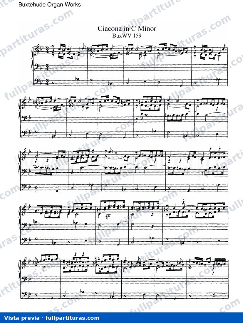 Ciacona en C menor BuxWV 159 — preview