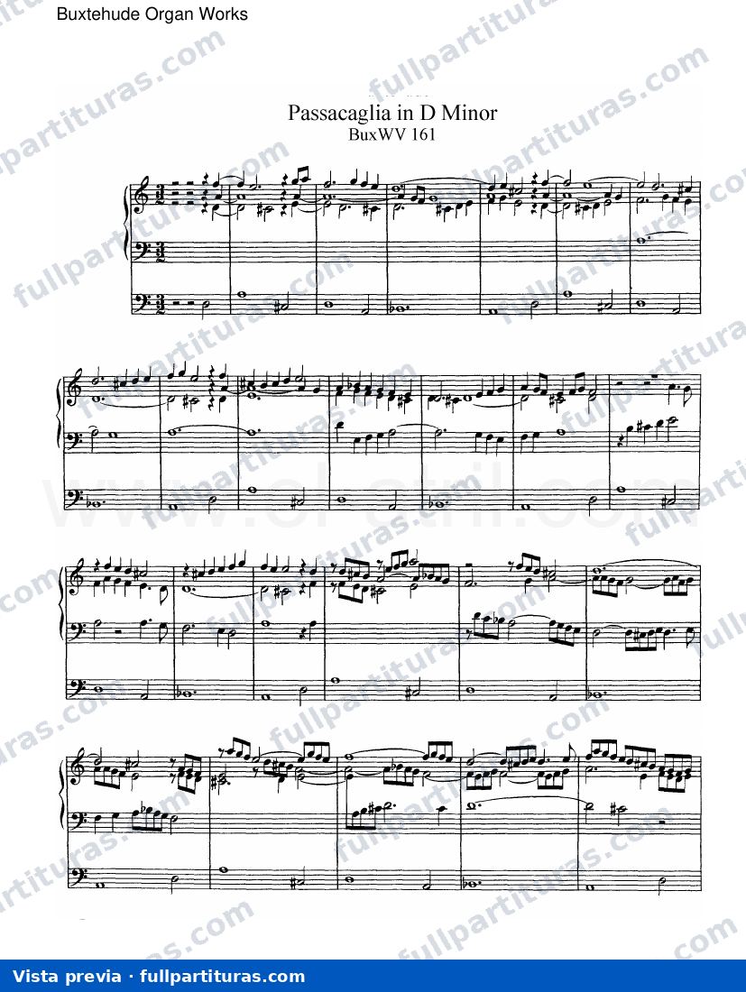 Passacaglia en D menor BuxWV 161 — preview