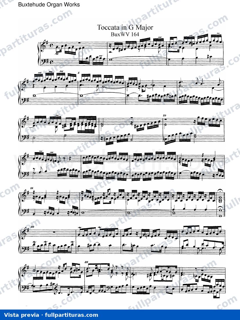 Toccata en G mayor BuxWV 164 — preview