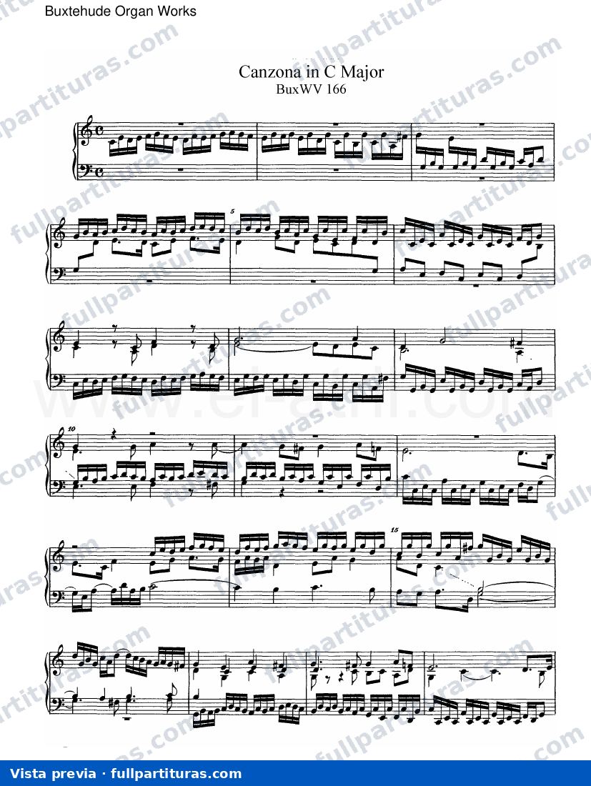 Canzona C mayor BuxWV 166 — preview