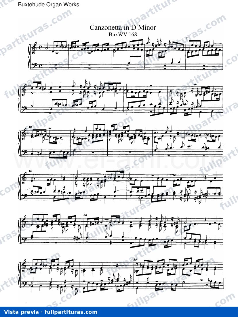 Canzonetta D menor BuxWV 168 — preview