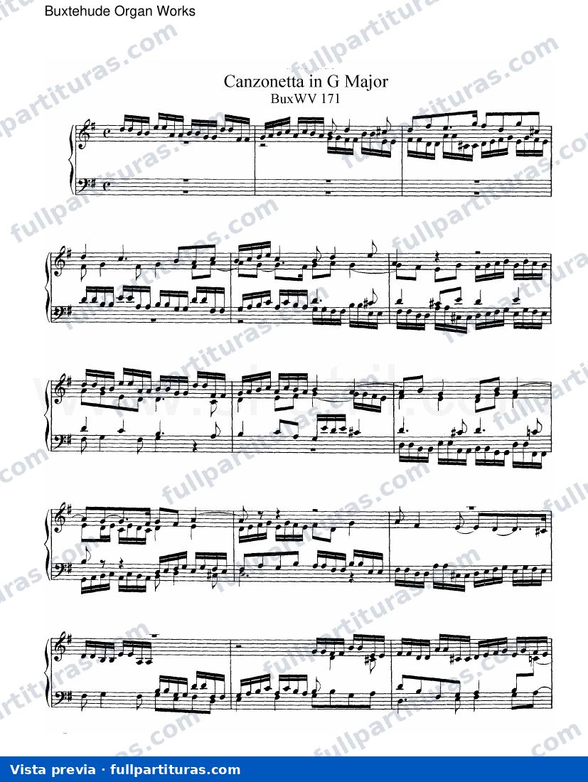Canzonetta G mayor BuxWV 171 — preview