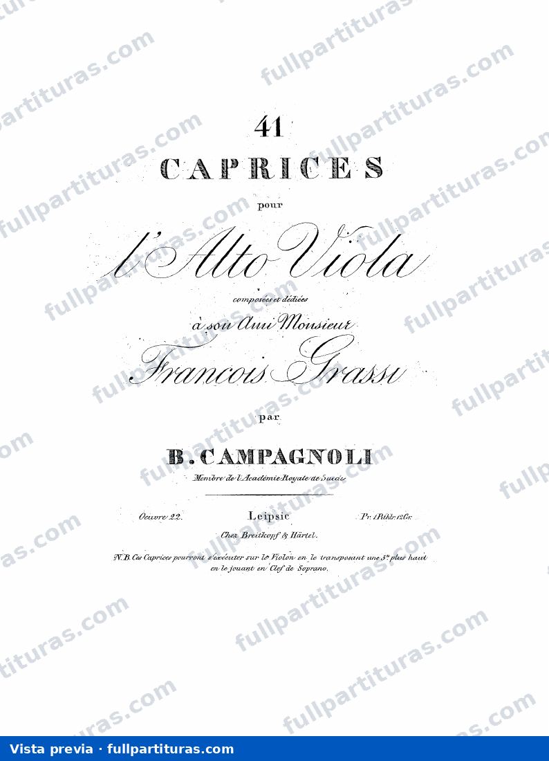 Capricci, Op.22 — preview