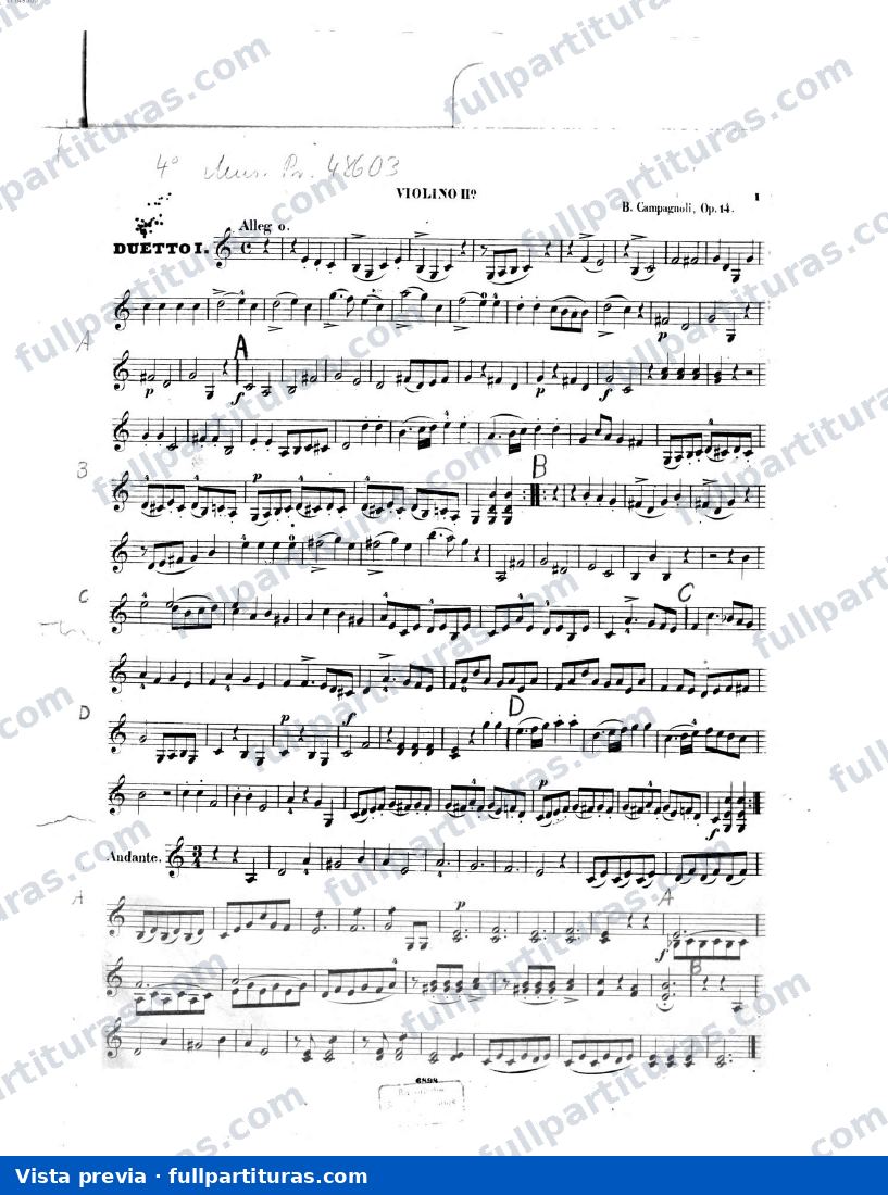 6 Violin Duos, Op.14 (Violín 2) — preview