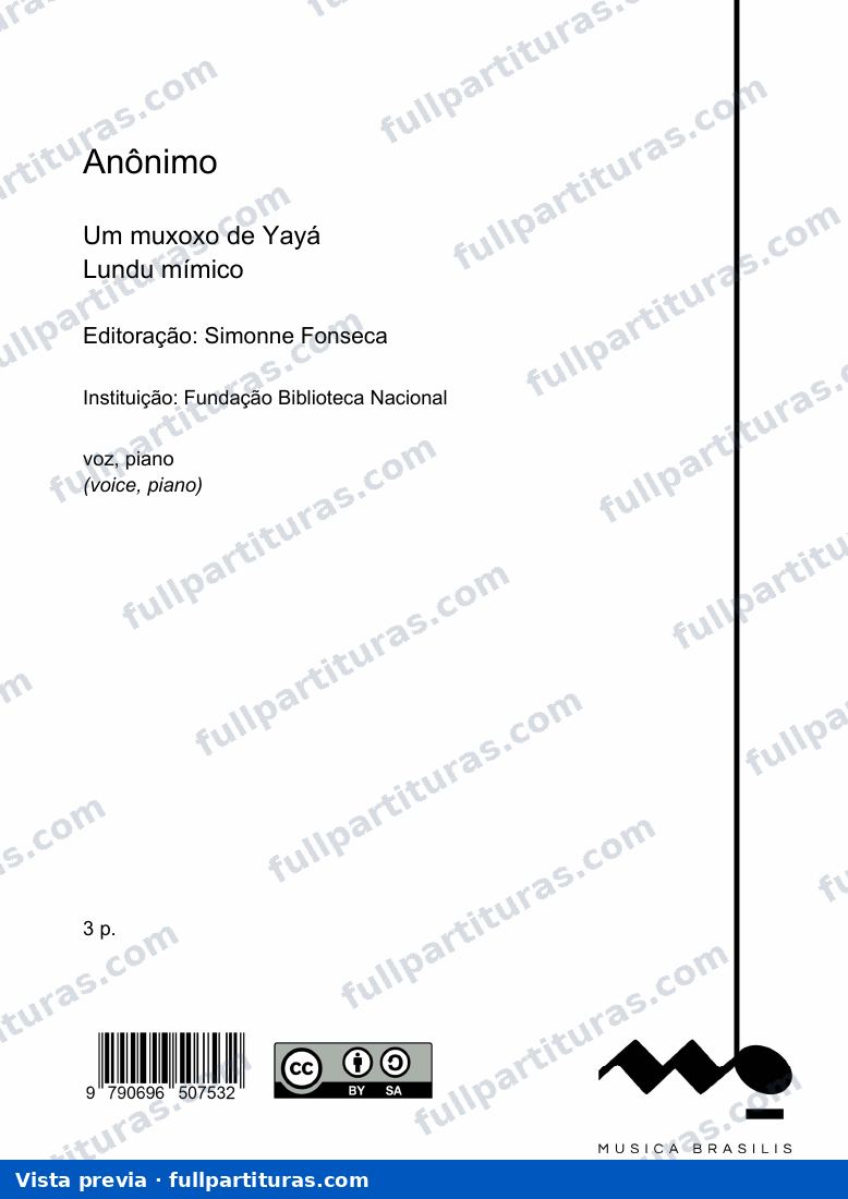 Um muxoxo de Yayá, Anônimo — preview