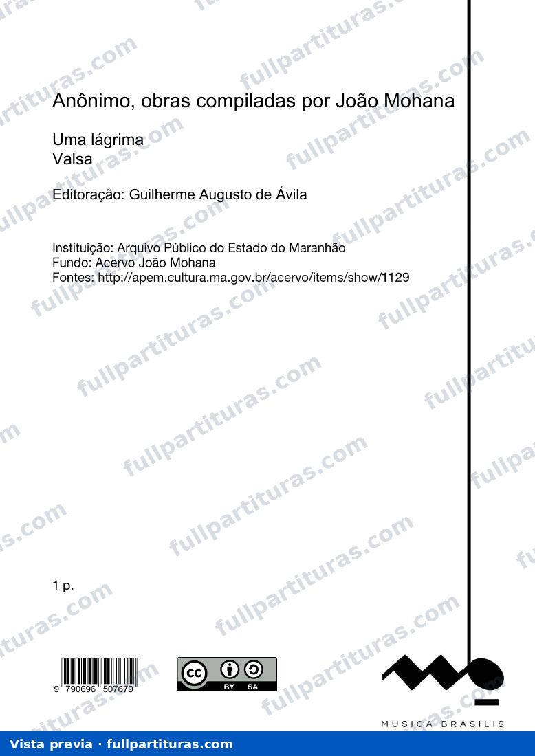 Uma lágrima, Anônimo — preview