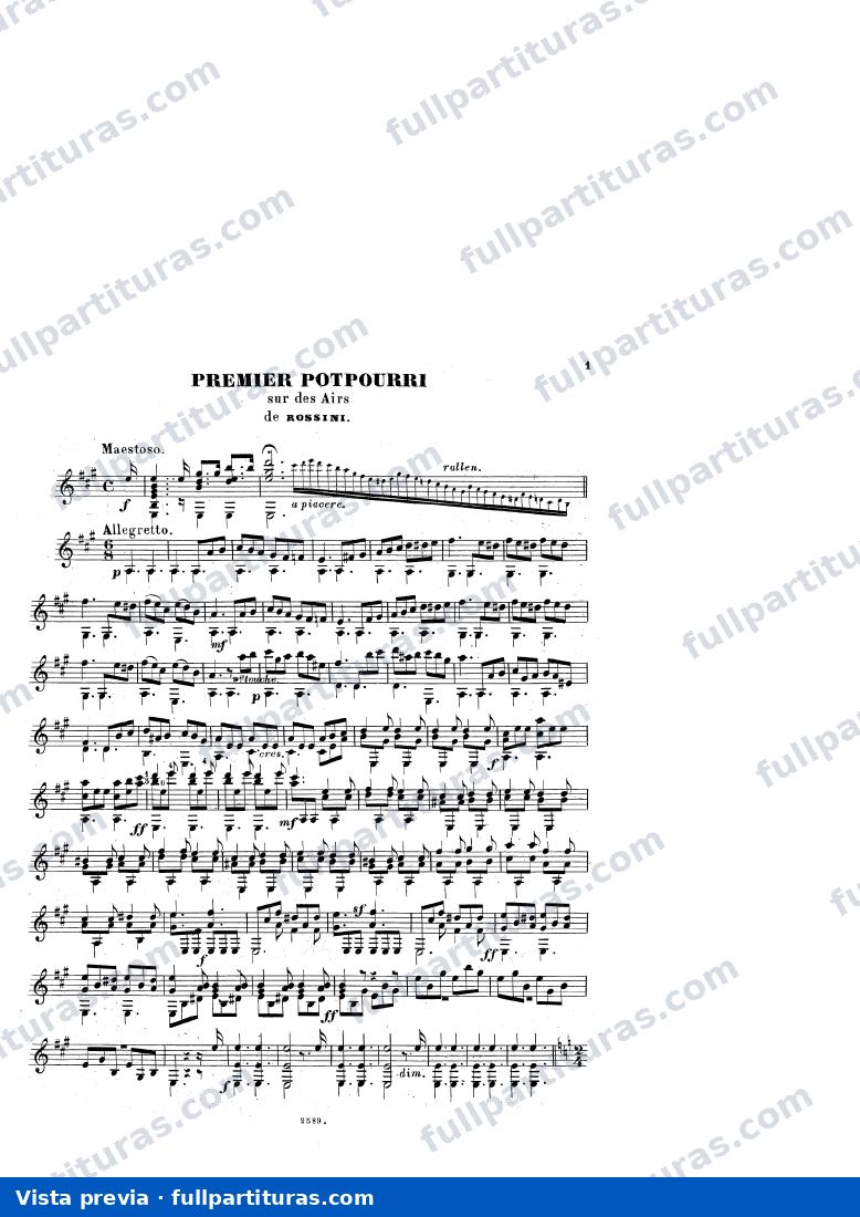 4 variaciones sobre aires de Operas de Rossini, Op.13 — preview