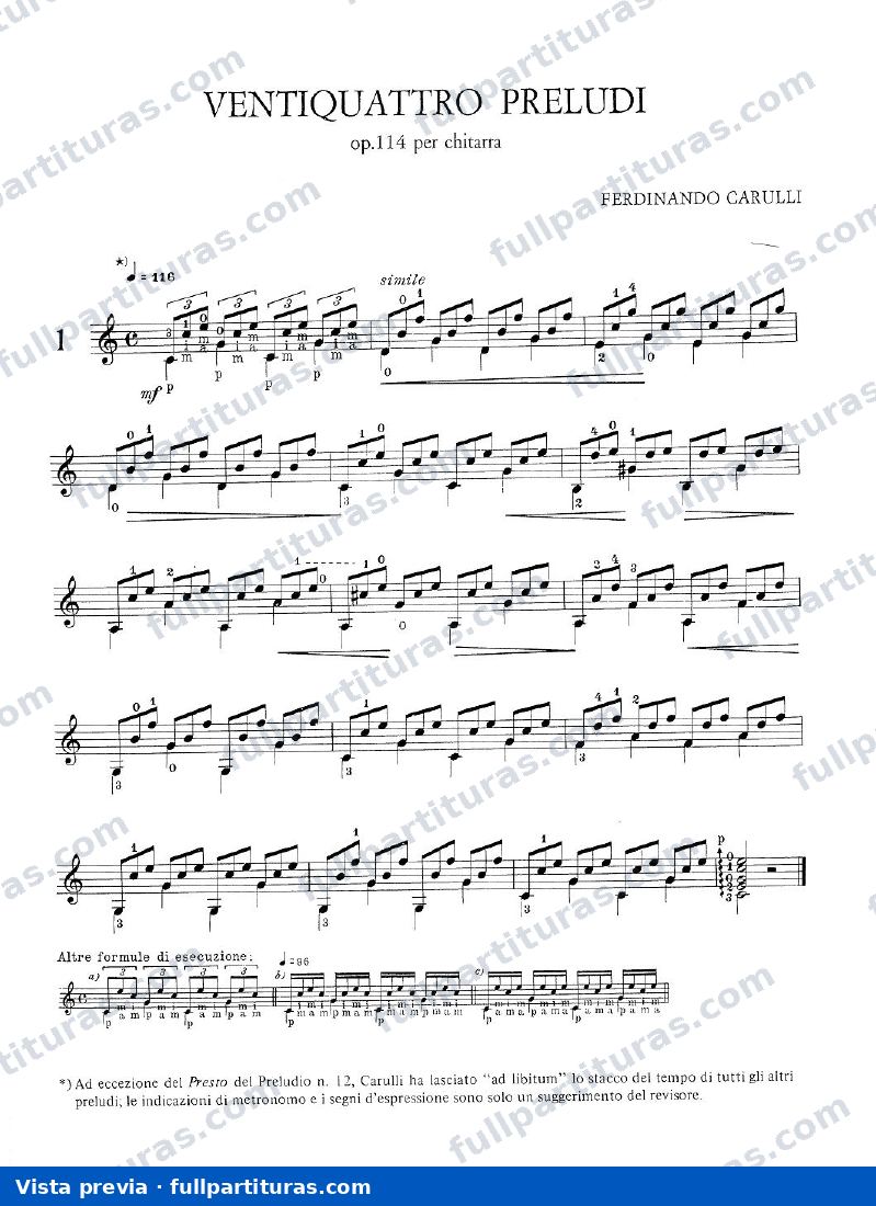 solista: 24 Preludios para Guitarra Op. 114 — preview