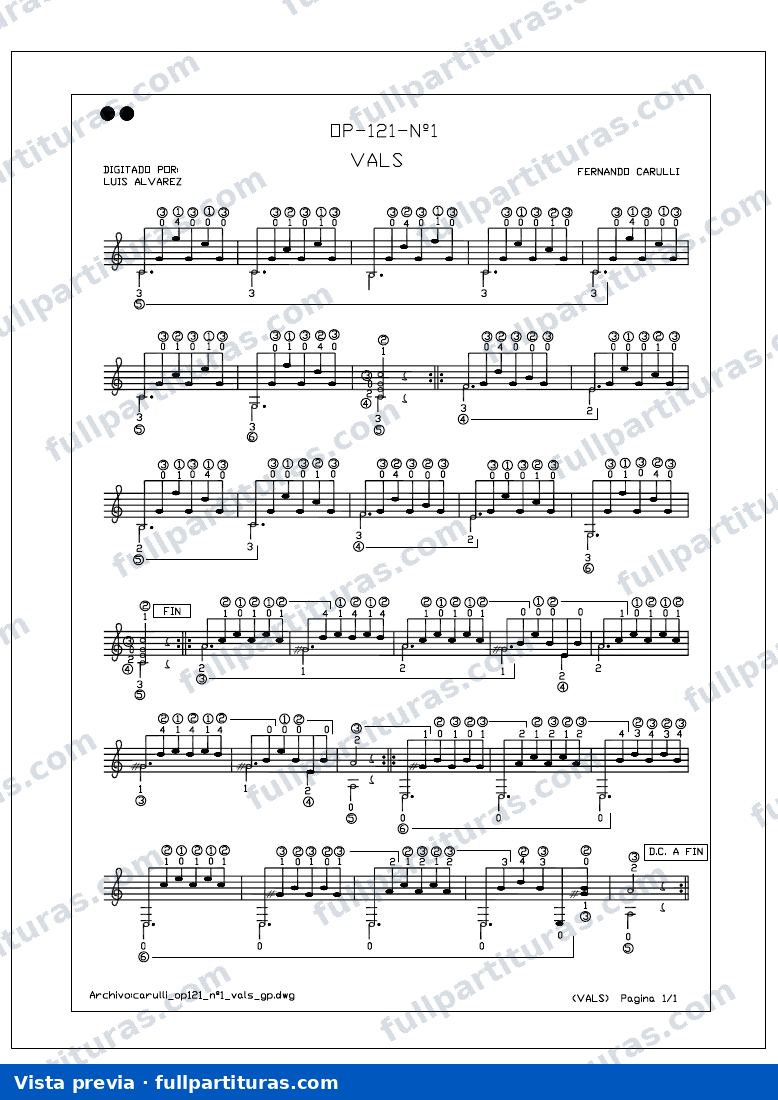 solista: Vals Nº 1 Op. 121 — preview