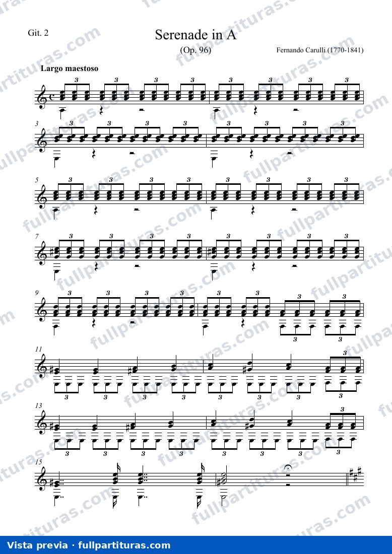 Obras para Flauta y Guitarra: Serenata II Op. 109 — vista previa