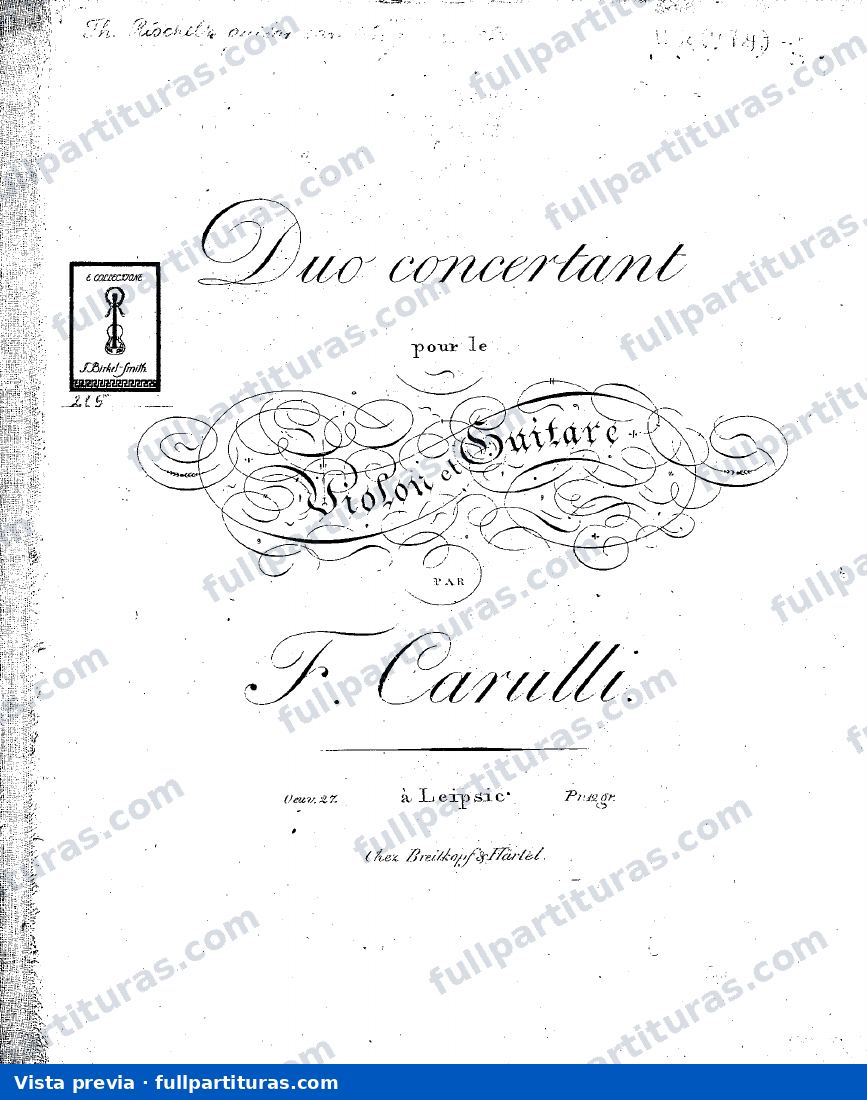 Obras para Violín y Guitarra: Dúo Concertante para Violín y Guitarra — preview