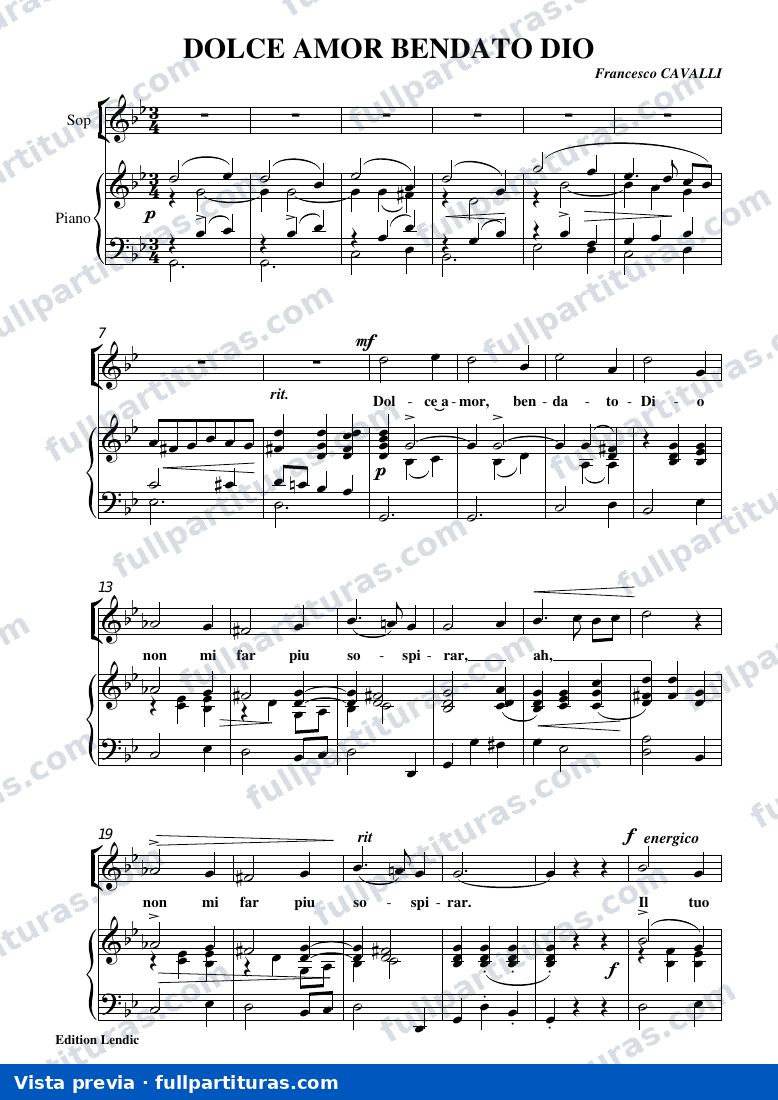 Dolce amor bendato Dio — preview