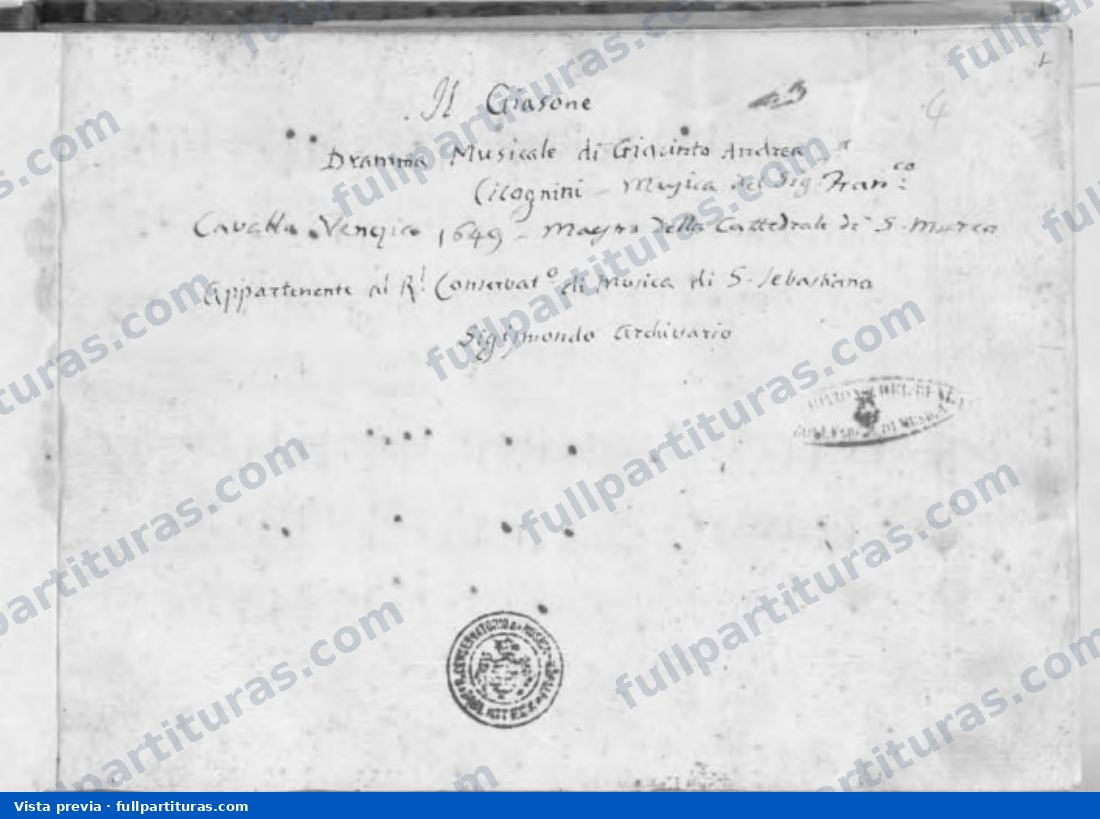 Il Giasone — preview