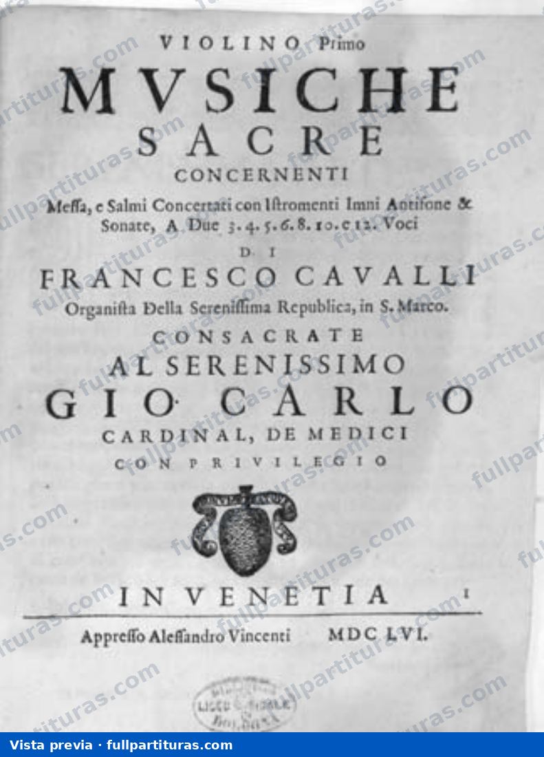 Musiche Sacre — preview
