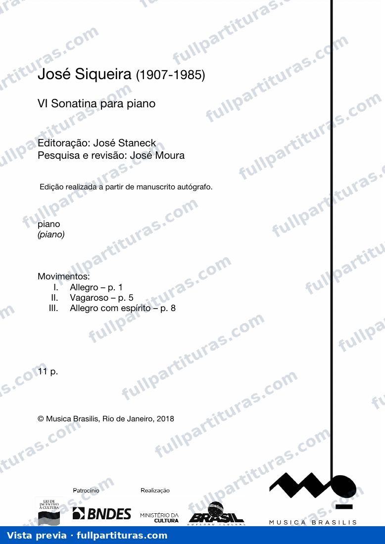 VI Sonatina para piano — preview