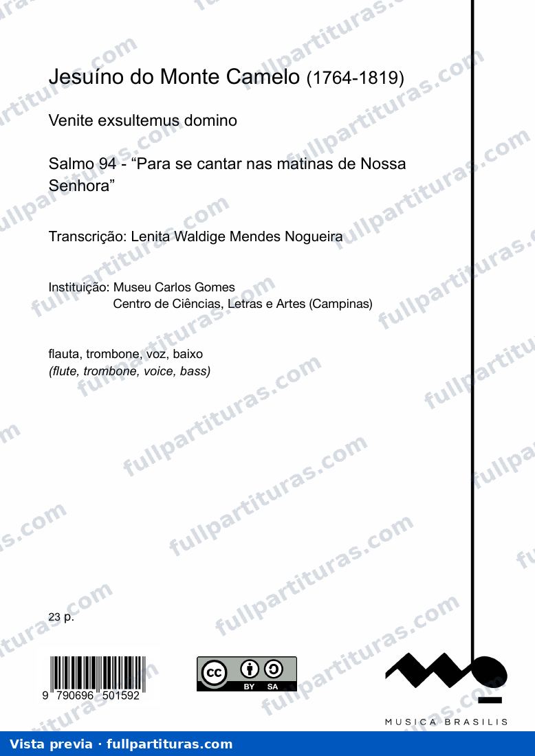Venite Exsultemus Domino — preview