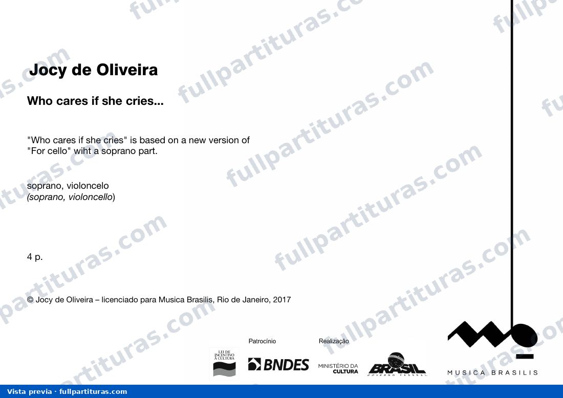 Who cares if she cries... — vista previa
