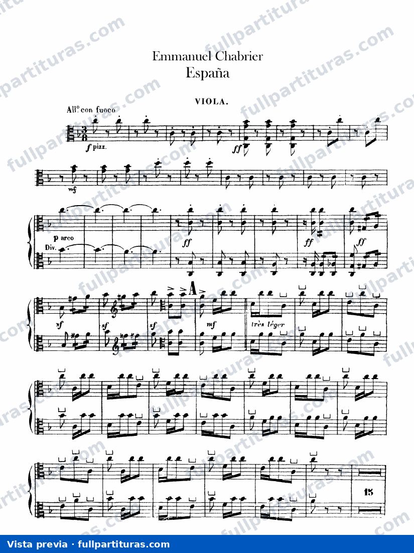 Partitura completa: Viola — preview
