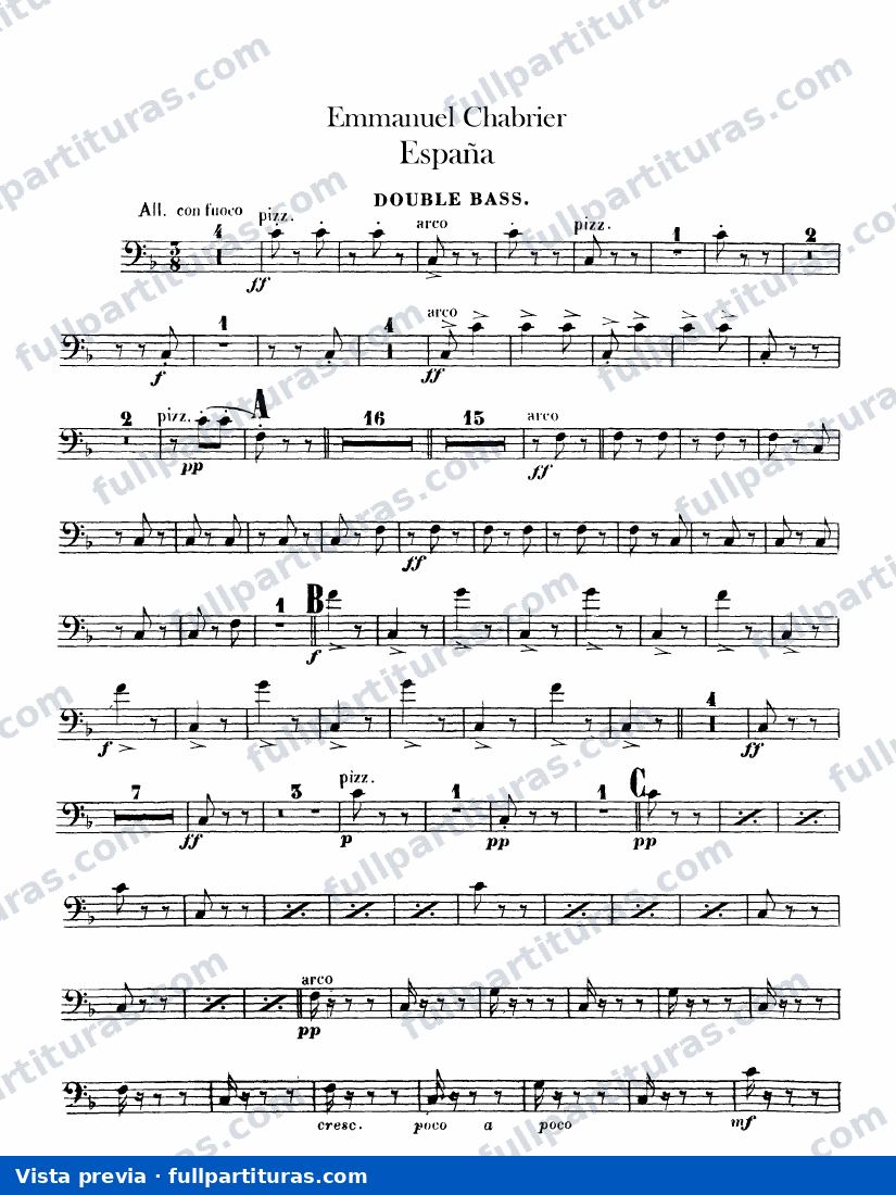 Partitura completa: Contrabajo — preview