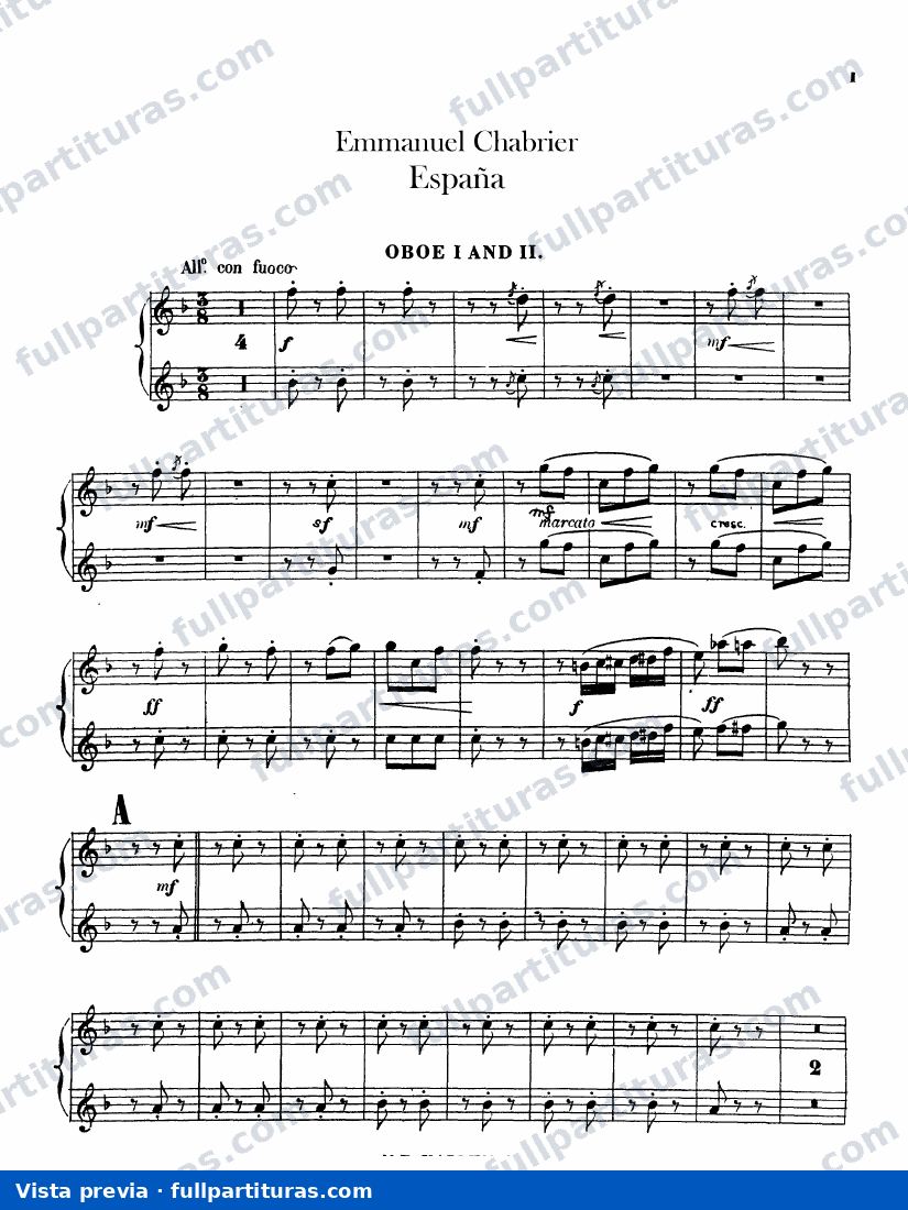 Partitura completa: Oboe — preview