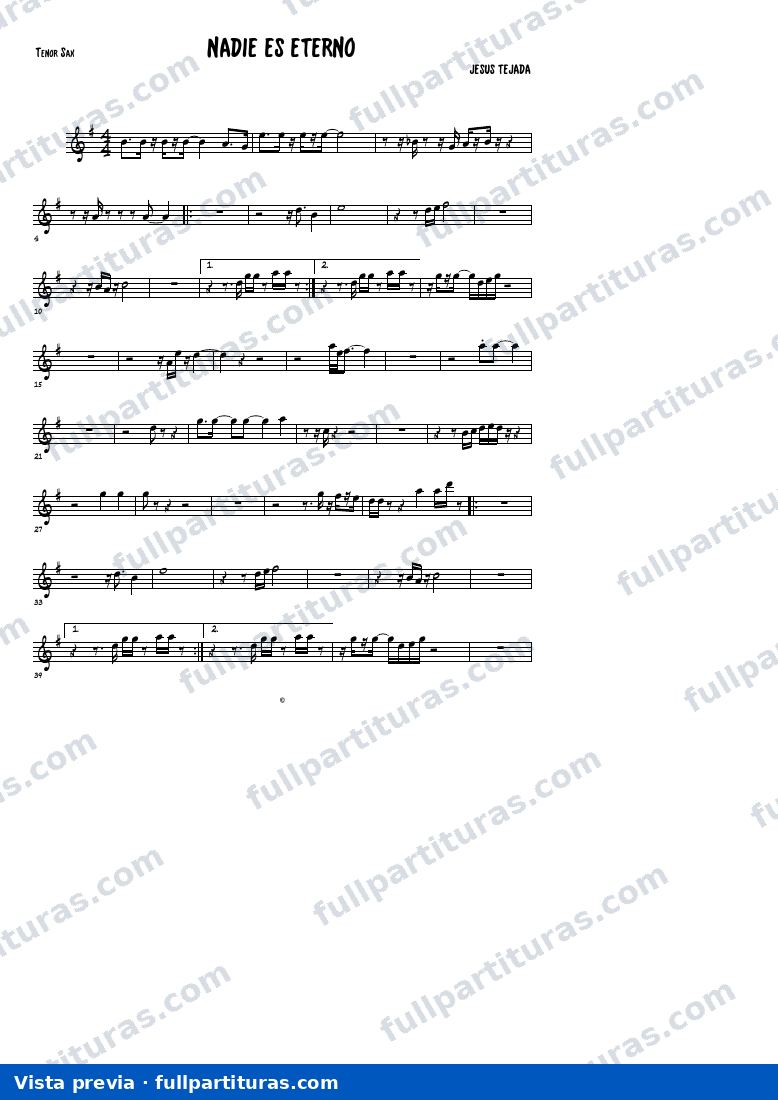 Nadie es eterno (Saxo tenor) — vista previa
