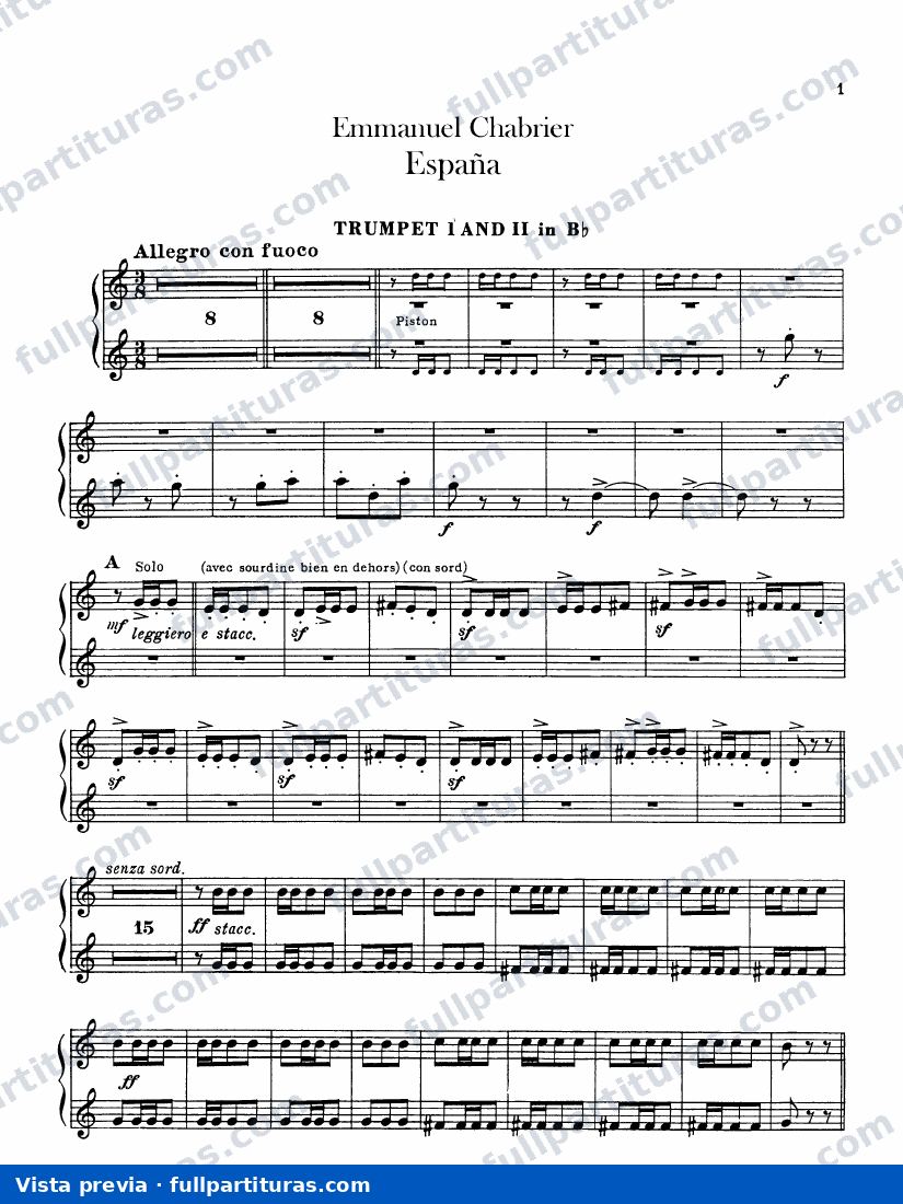 Partitura completa: Trompeta — preview