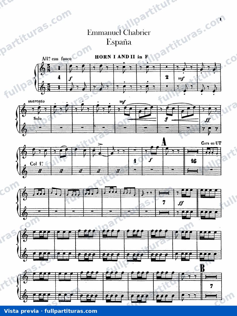 Partitura completa: Trompa — preview