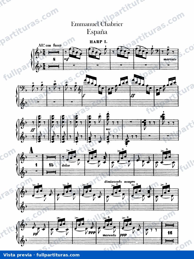 Partitura completa: Arpa — preview