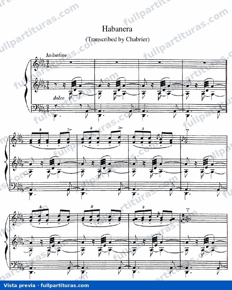 Habanera: VersiÃ³n para piano — preview