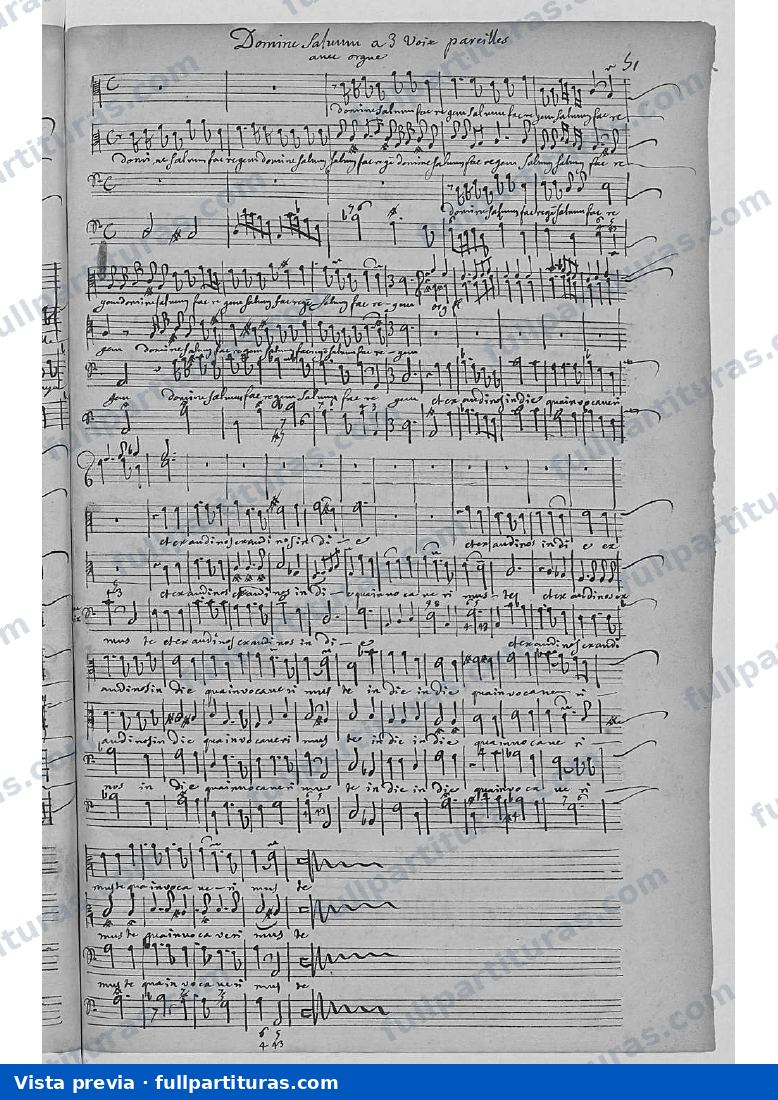 Domine salvum, H.284 — preview