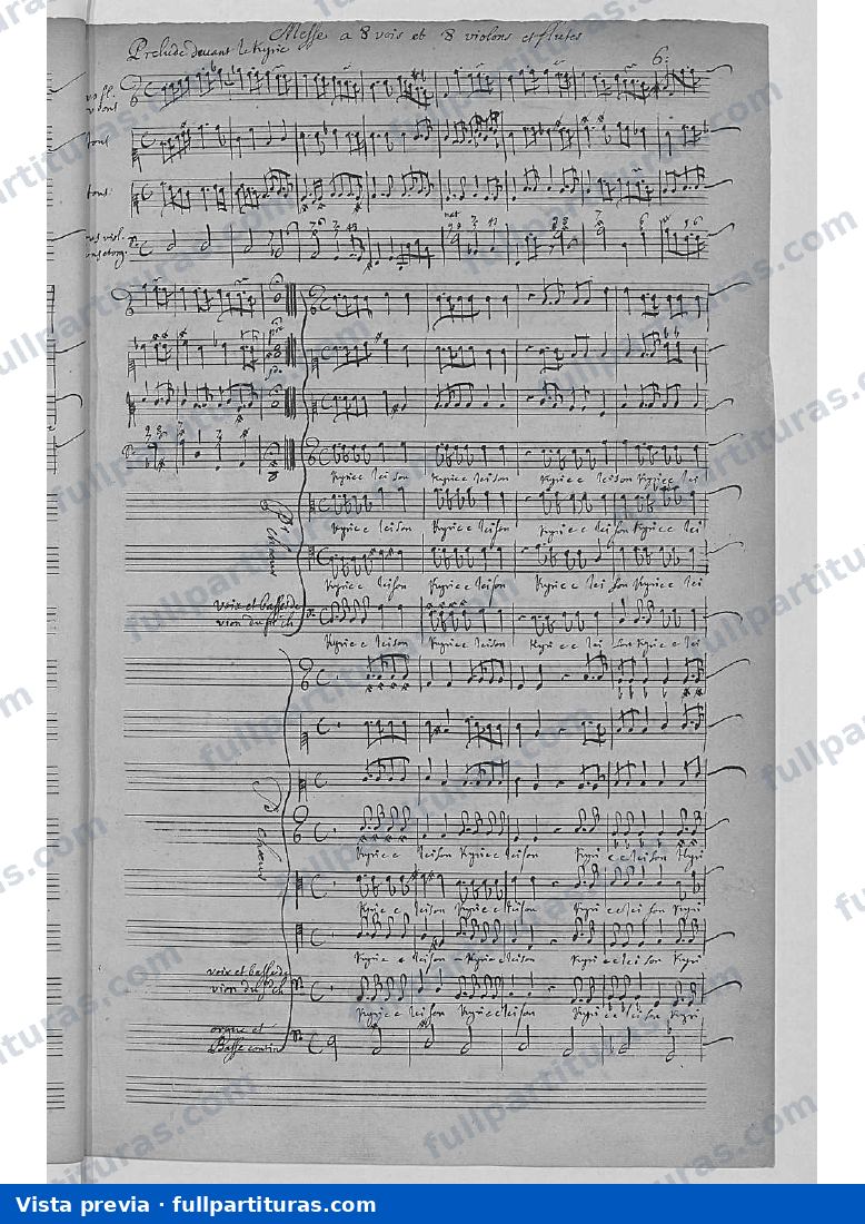 Messe à 8 voix et 8 violons et flûtes, H.3 — preview