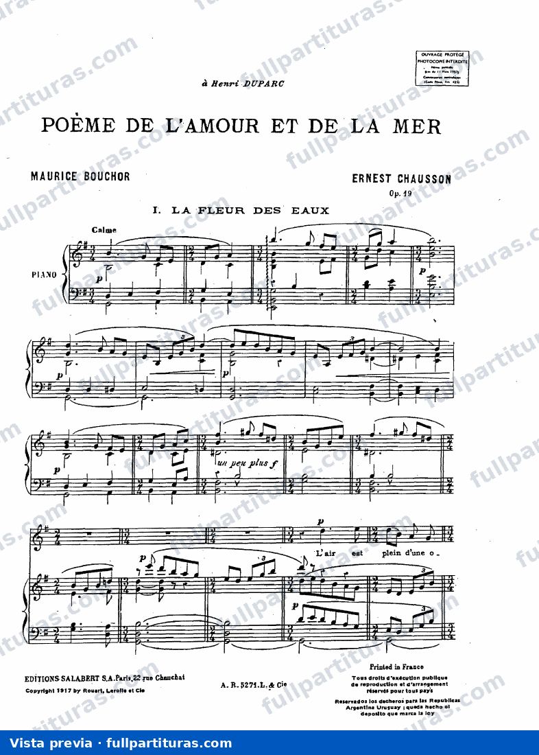 Poème de l'amour et de la mer, Op.19 — preview
