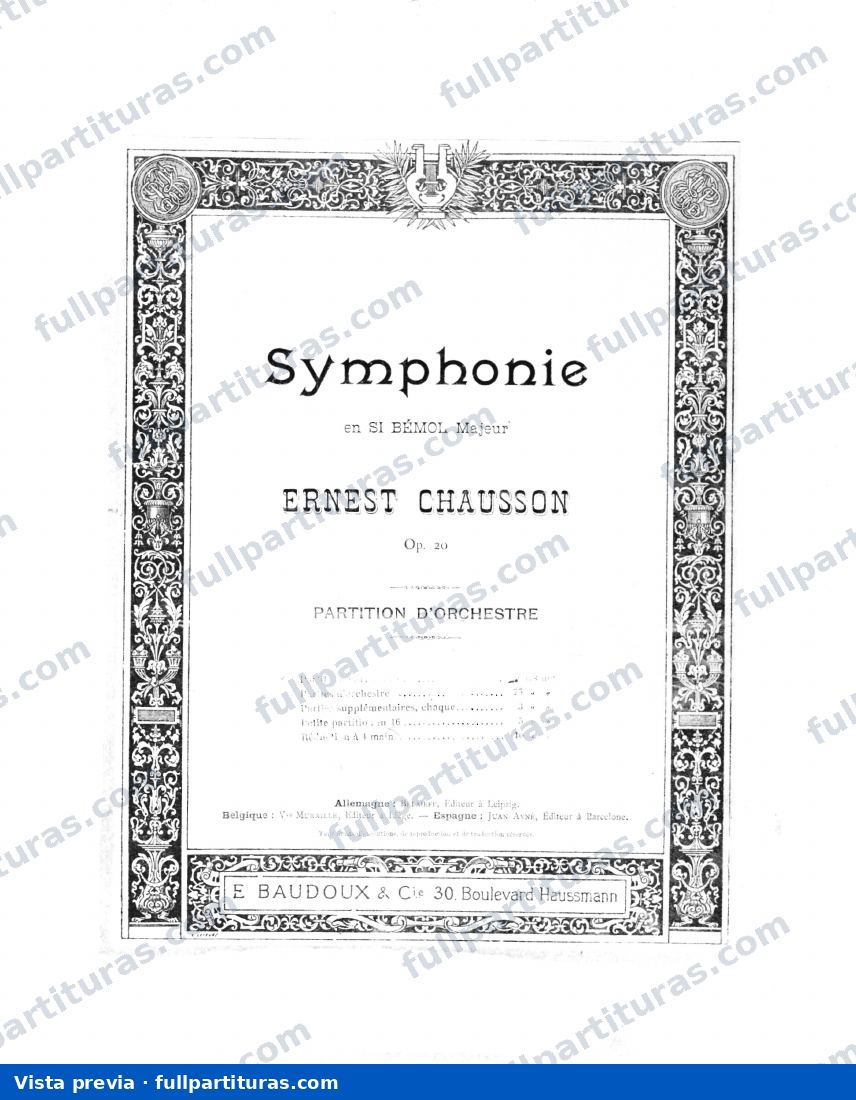 Symphony in B-flat major, Op.20 — preview